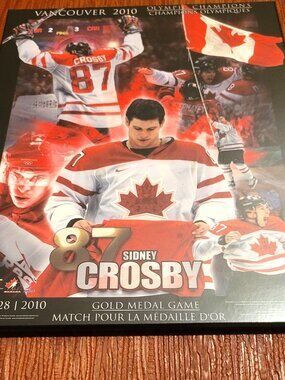 Sidney Crosby 2010 Olympics Gold Medal Plaque - Official Hockey Canada Memorabil